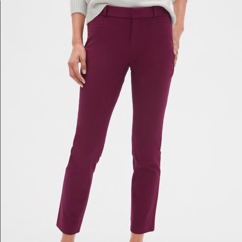 Banana Republic Modern Sloan Pant Cranberry